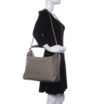 Gucci GG Supreme Monogram Large Linea A Hobo Light Brown 2 of 9