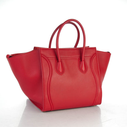 Celine Supple Calfskin Medium Phantom Luggage Red 3 of 9