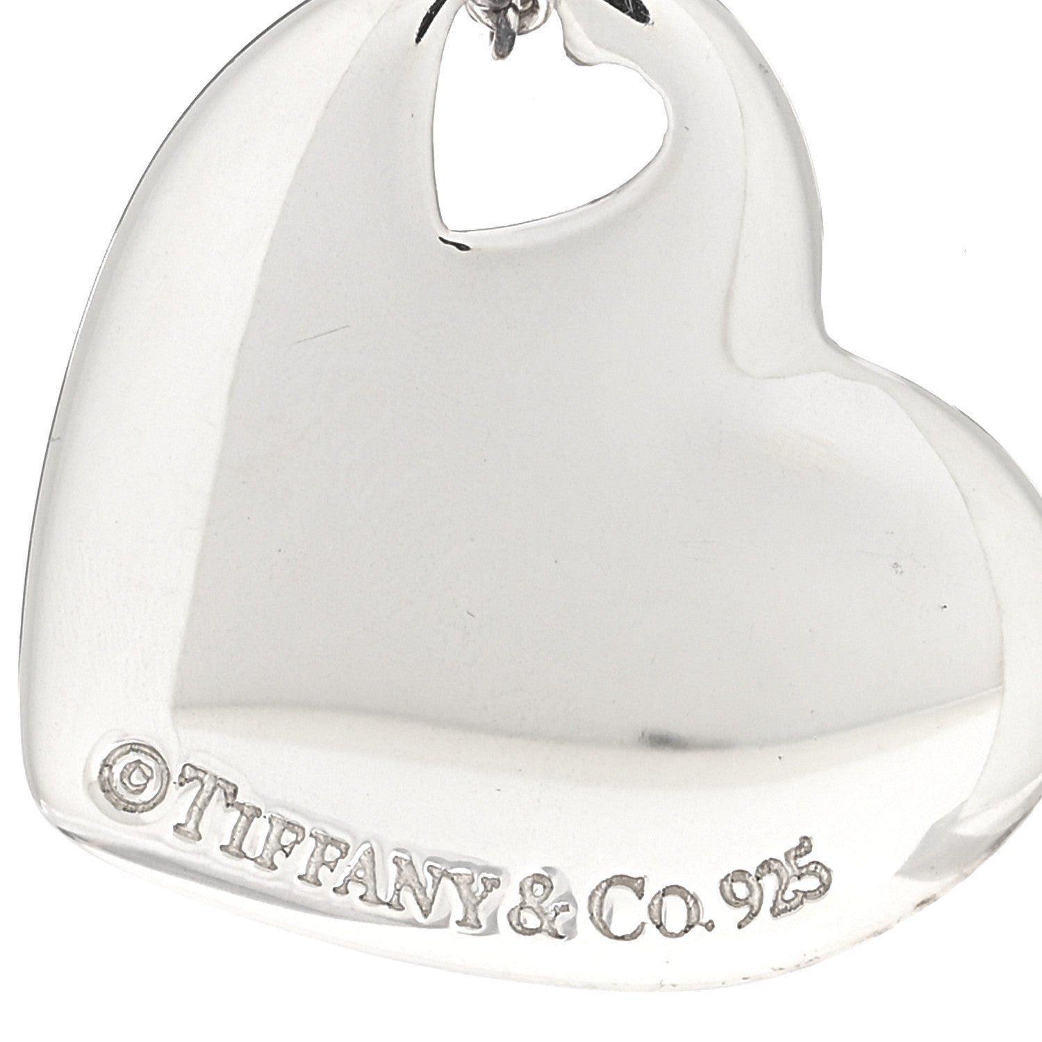Tiffany Sterling Silver Puffed Heart Pendant Necklace 4 of 5