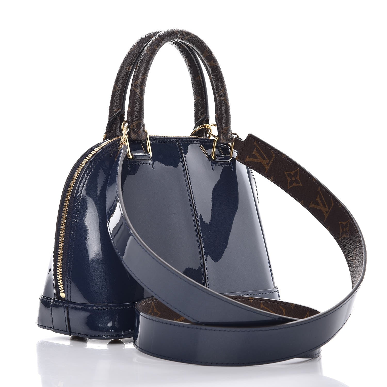 Louis Vuitton Patent Monogram Alma BB Marine 3 of 7