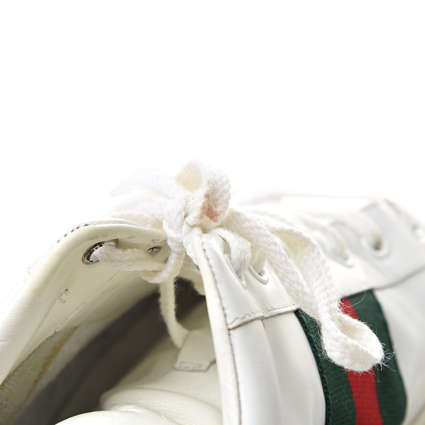 Calfskin Crocodile Web Mens Ace Sneakers 13 White Green
