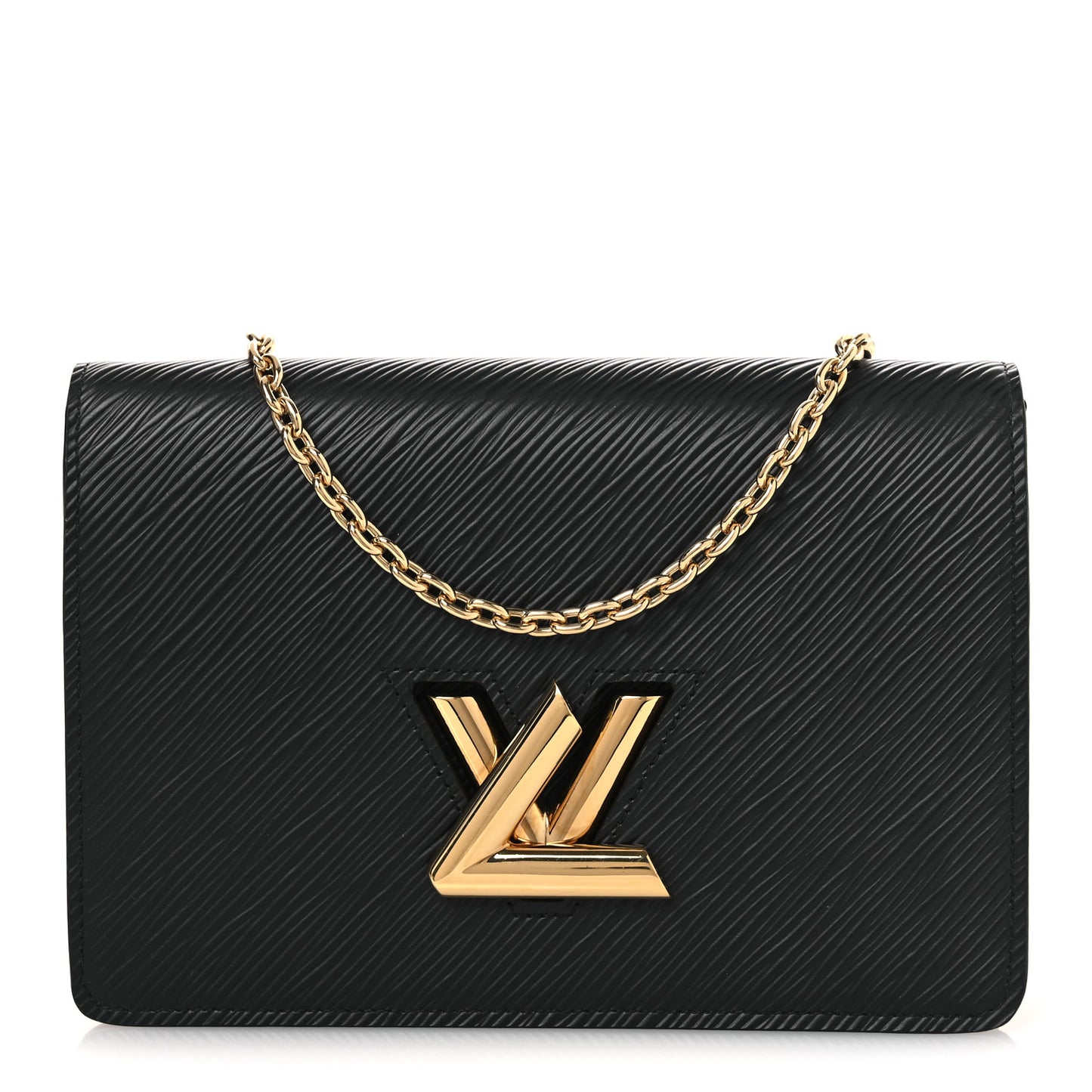 Epi Twist Belt Chain Wallet Black