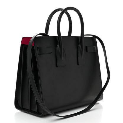 Saint Laurent Calfskin Small Sac De Jour Black Fuchsia 3 of 10