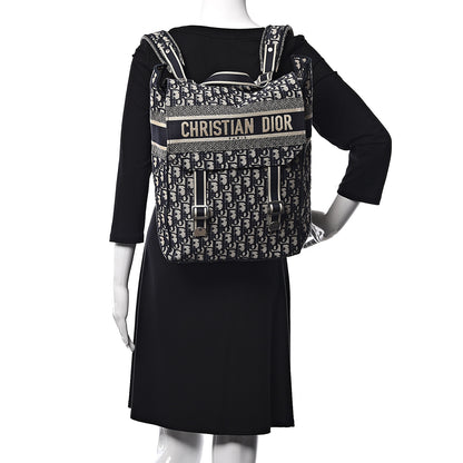 Christian Dior Oblique Backpack Blue White 2 of 11