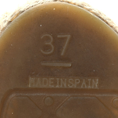 Chanel Lambskin CC Espadrilles 37 Beige Black 7 of 15