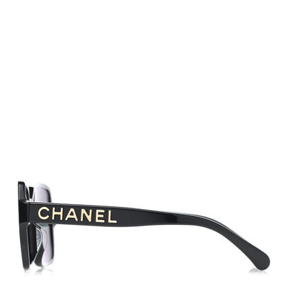 Chanel Acetate Polarized Square Sunglasses 5408 Black 3 of 11