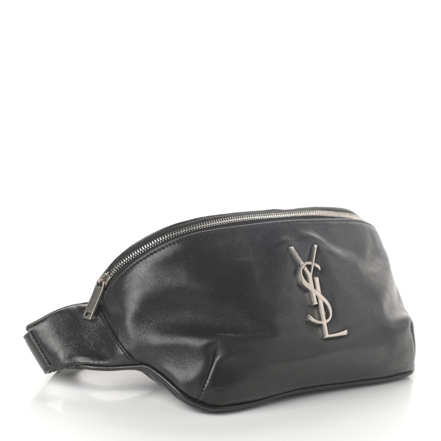 Saint Laurent Calfskin Monogram Belt Bag Black 4 of 9