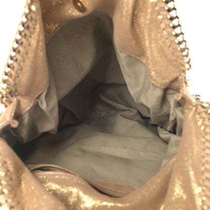Stella McCartney Metallic Shaggy Deer Falabella Fold Over Tote Gold 4 of 9