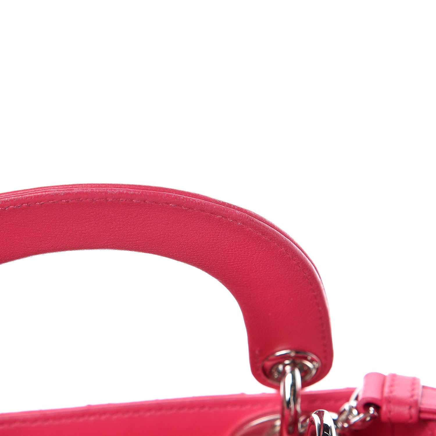 Christian Dior Lambskin Cannage Mini Lady Dior Fuchsia 11 of 12