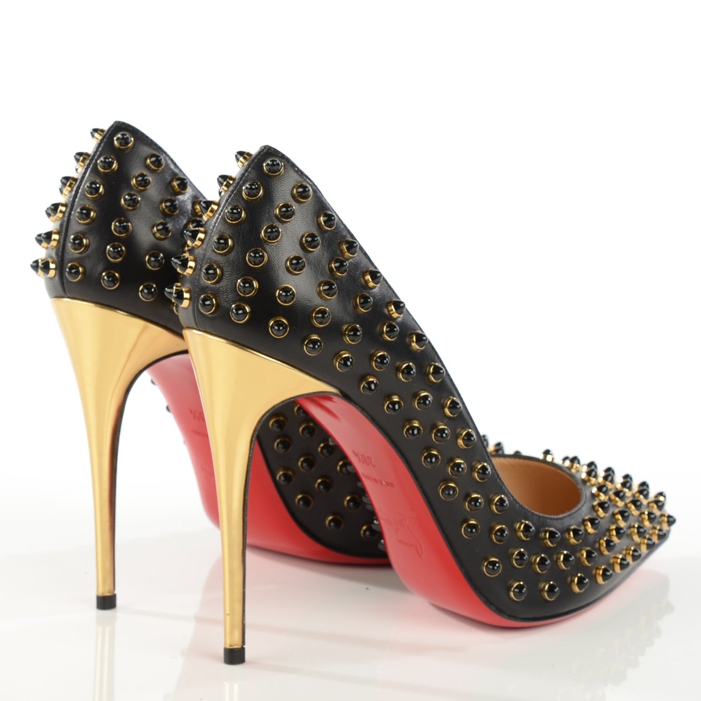 Kid Specchio Follies Cabo 100 Pumps 38.5 Black Gold