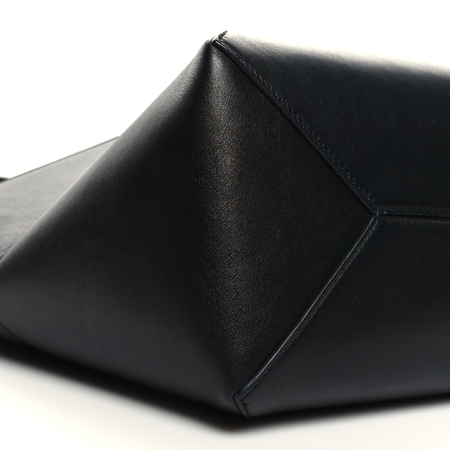 Loewe Shiny Calfskin Medium Puzzle Fold Tote Black 8 of 9