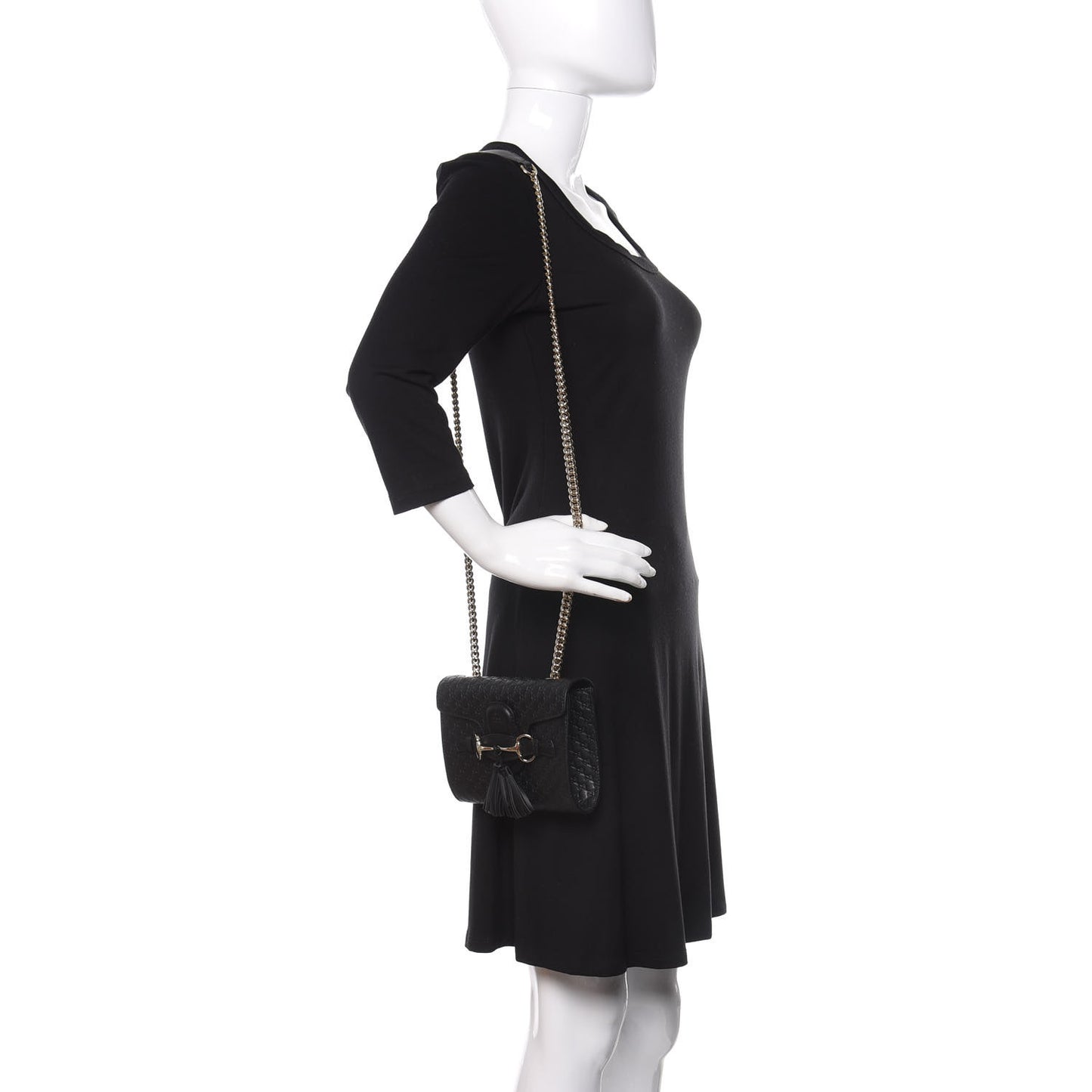 Microguccissima Mini Emily Shoulder Bag Black