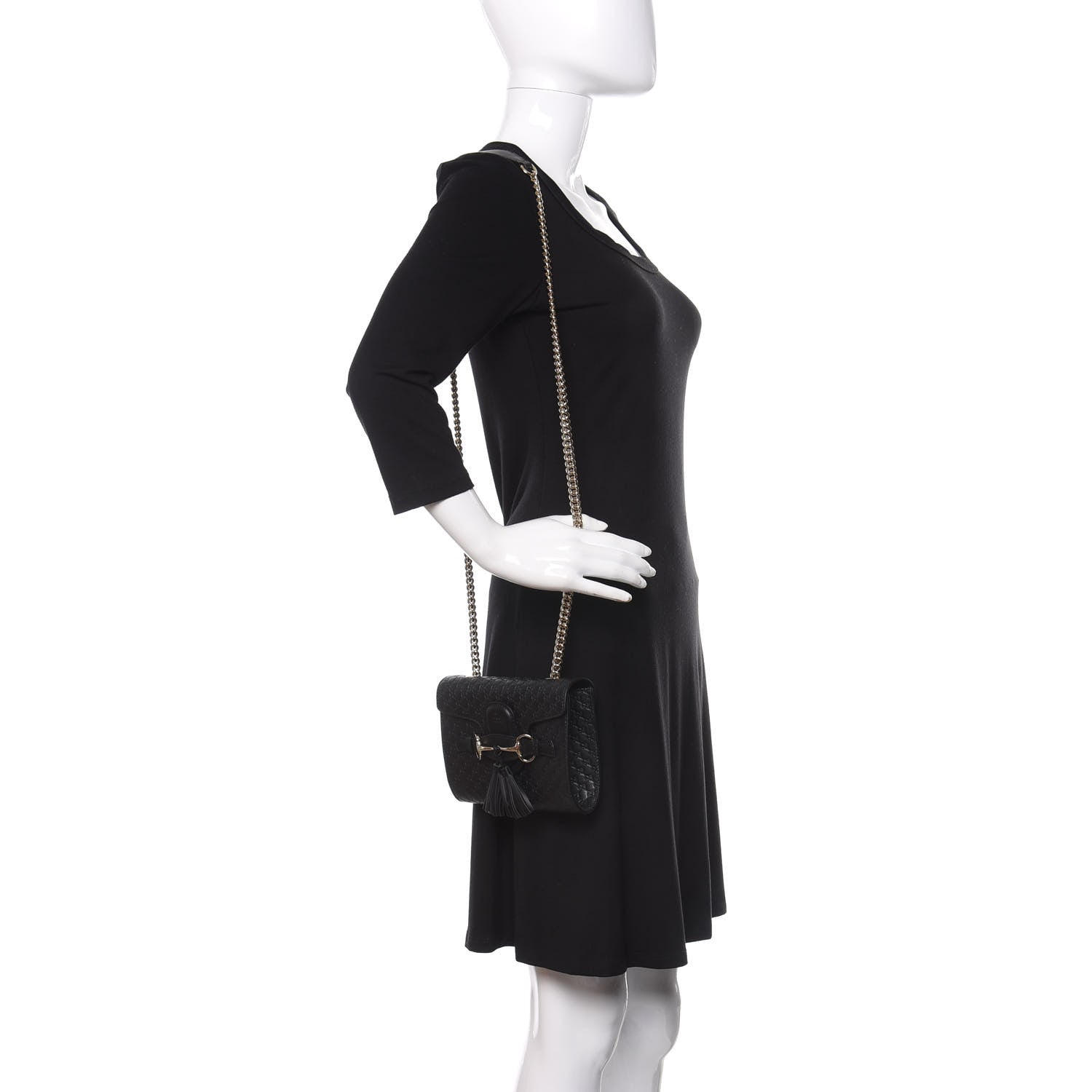 Gucci Microguccissima Mini Emily Shoulder Bag Black 2 of 9