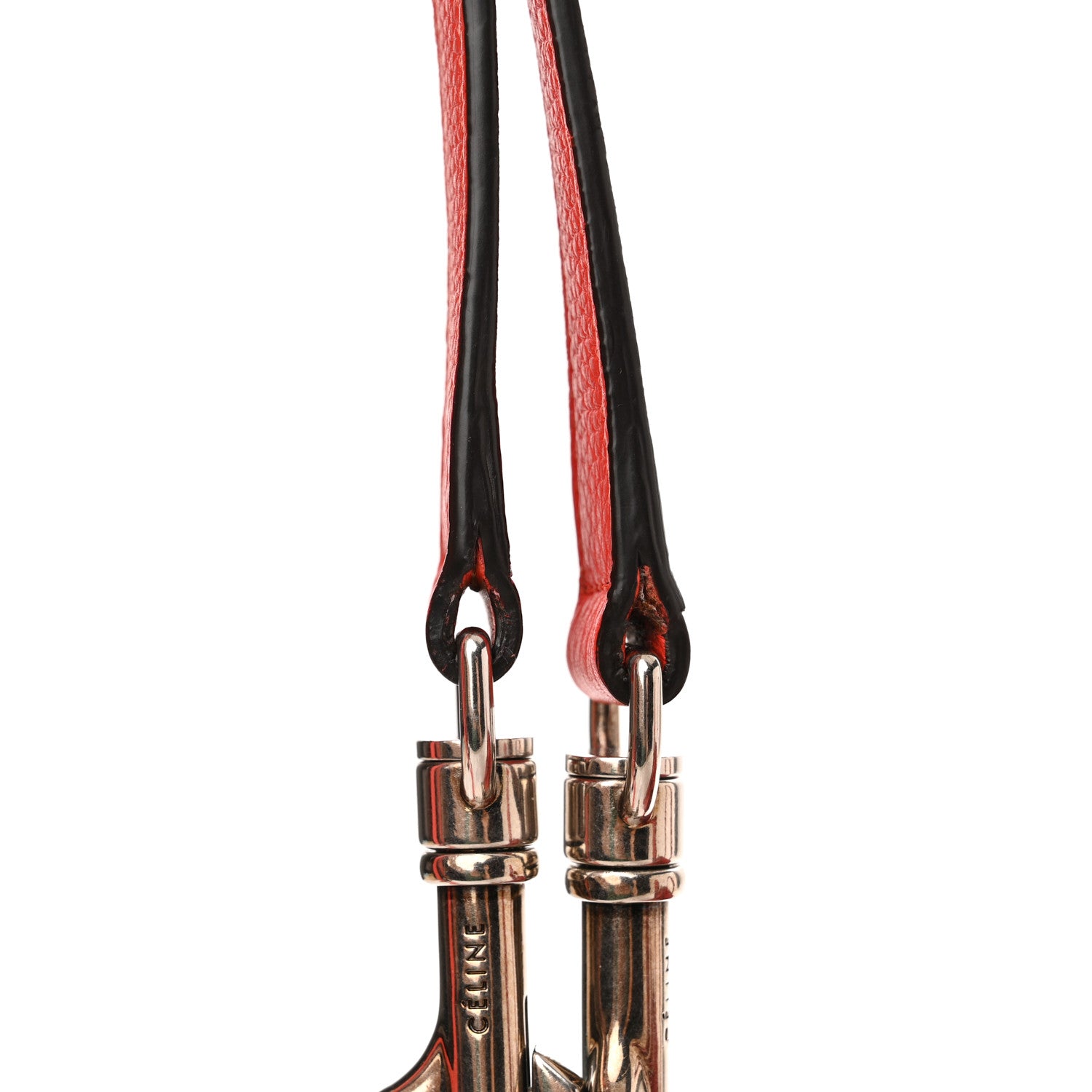 Celine Drummed Calfskin Nano Luggage Vermillion 15 of 15