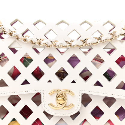 Chanel Lambskin Small Sea Through Flap White Multicolor 9 of 14
