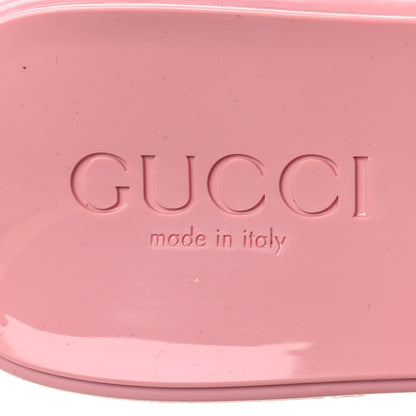 Gucci Rubber Gucci Logo Womens Platform 20/60mm Slide Sandals 36 Wild Rose 7 of 8