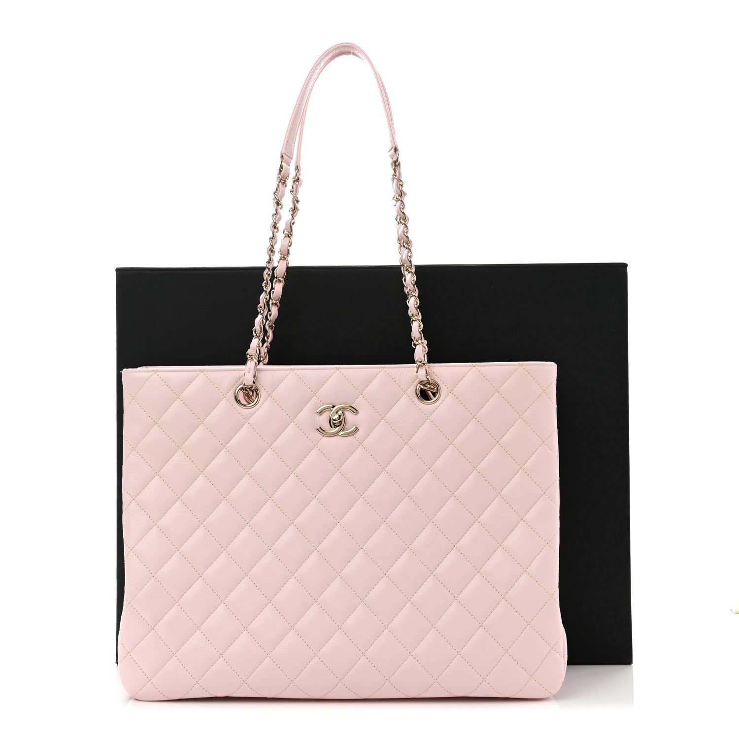 Chanel Caviar Quilted Large Classic Shopping Tote Light Pink 11 of 11