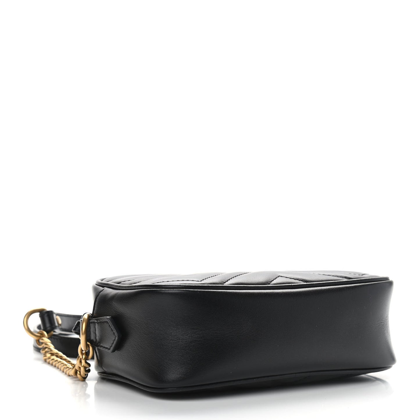 Calfskin Matelasse Mini GG Marmont Chain Shoulder Bag Black