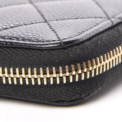 Chanel Caviar Quilted Large Zip Around Organizer Wallet Black 13 of 17