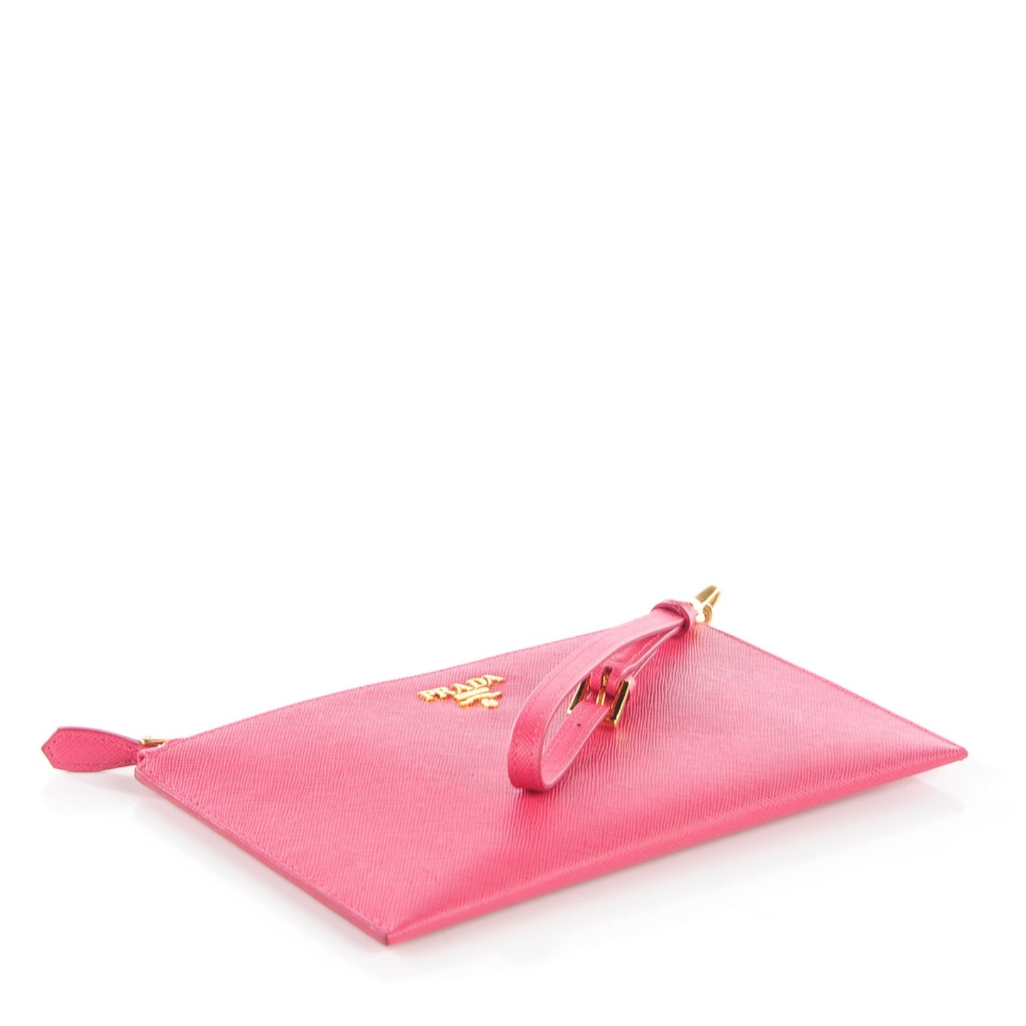 Saffiano Flat Zip Wristlet Peonia