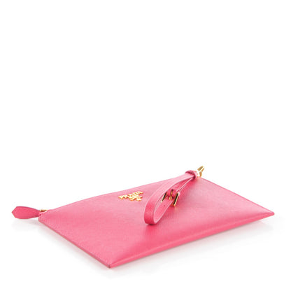 Prada Saffiano Flat Zip Wristlet Peonia 4 of 9