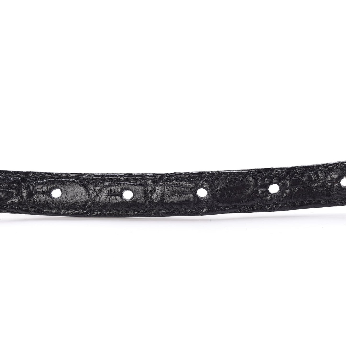 Calfskin Horsebit Skinny Belt 90 36 Black