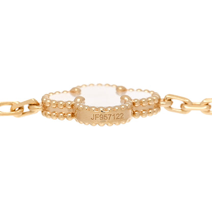 Van Cleef & Arpels 18K Yellow Gold Mother of Pearl 5 Motifs Vintage Alhambra Bracelet 3 of 5