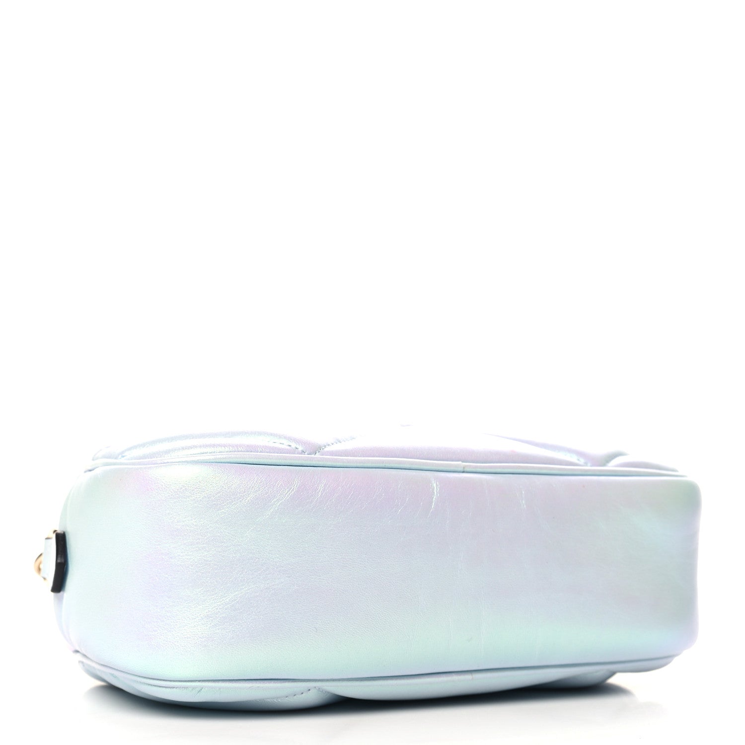 Gucci Iridescent Nappa Chevron Matelasse Small GG Marmont Chain Shoulder Bag Iridescent Snow Light Blue 5 of 11