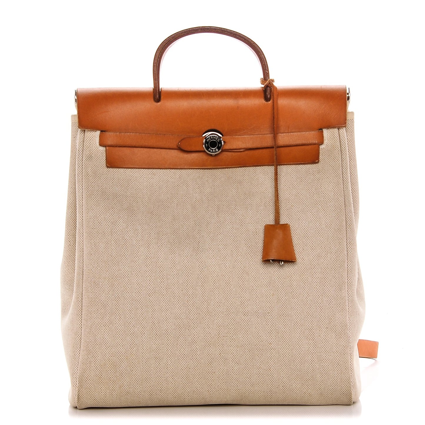 Toile Vache Calfskin Herbag 30 PM Backpack Natural