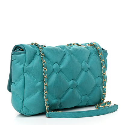 Chanel Iridescent Calfskin Quilted Small Chesterfield Flap Turquoise 4 of 12