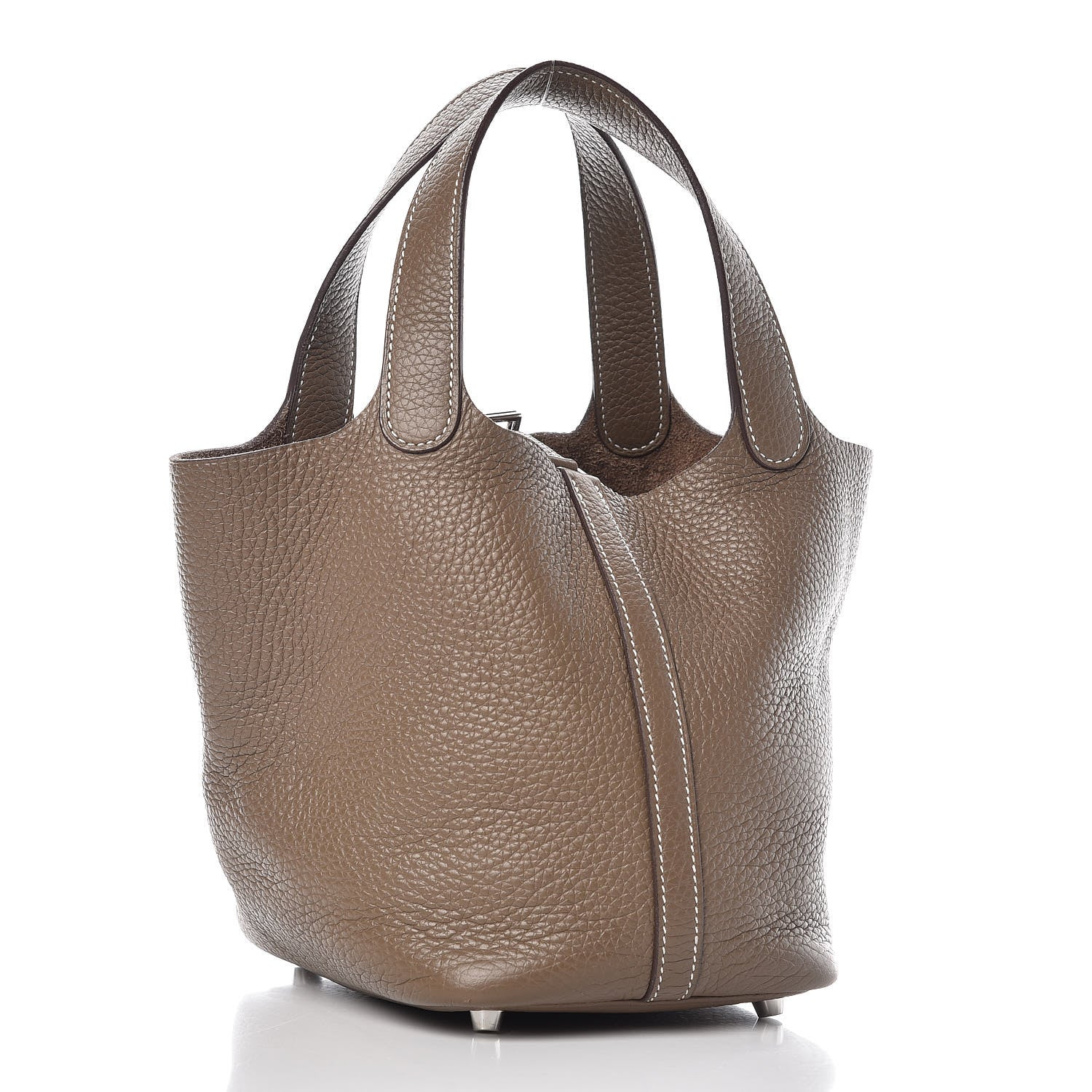 Hermes Taurillon Clemence Picotin Lock 18 PM Etoupe 3 of 13