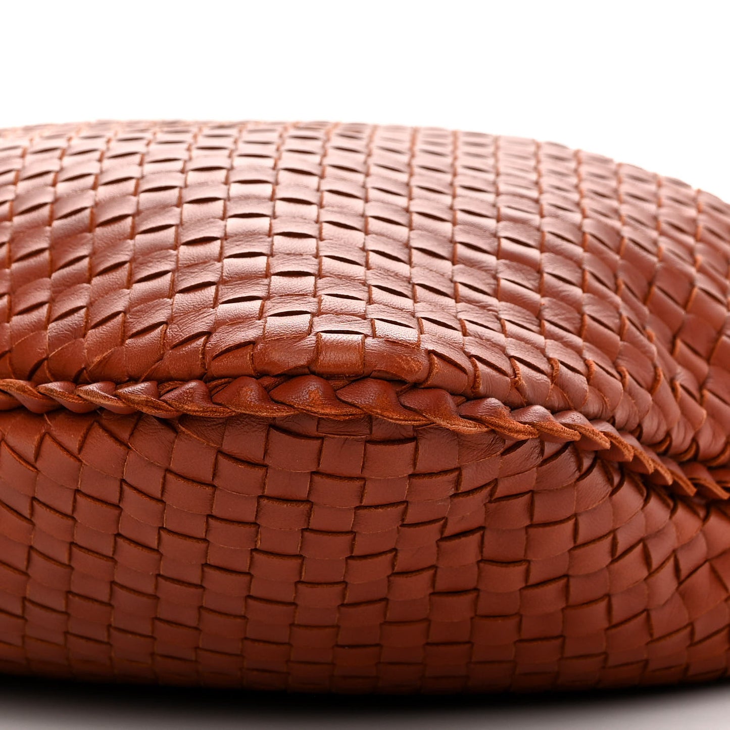Nappa Intrecciato Large Veneta Hobo Rust