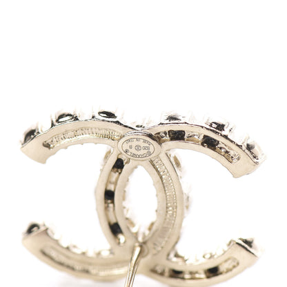 Chanel Resin Pearl CC Dazzling Domino Earrings Gold Black 4 of 4