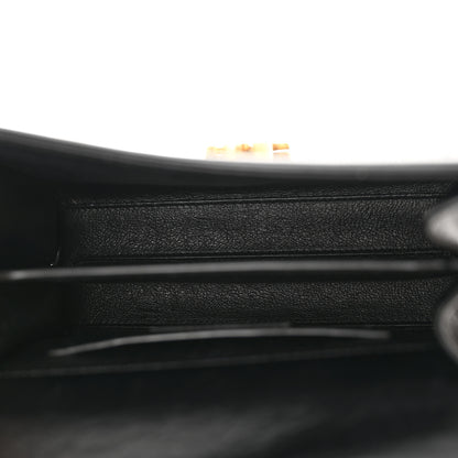 Saint Laurent Calfksin Woven Mini Classic Monogram Cassandra Top Handle Black 5 of 14