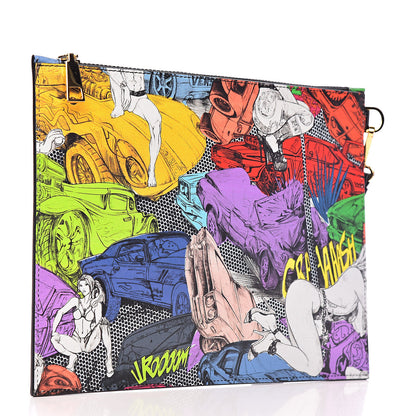 Versace Vitello Saffiano Print St.Machine Pouch Black Multicolor 3 of 7