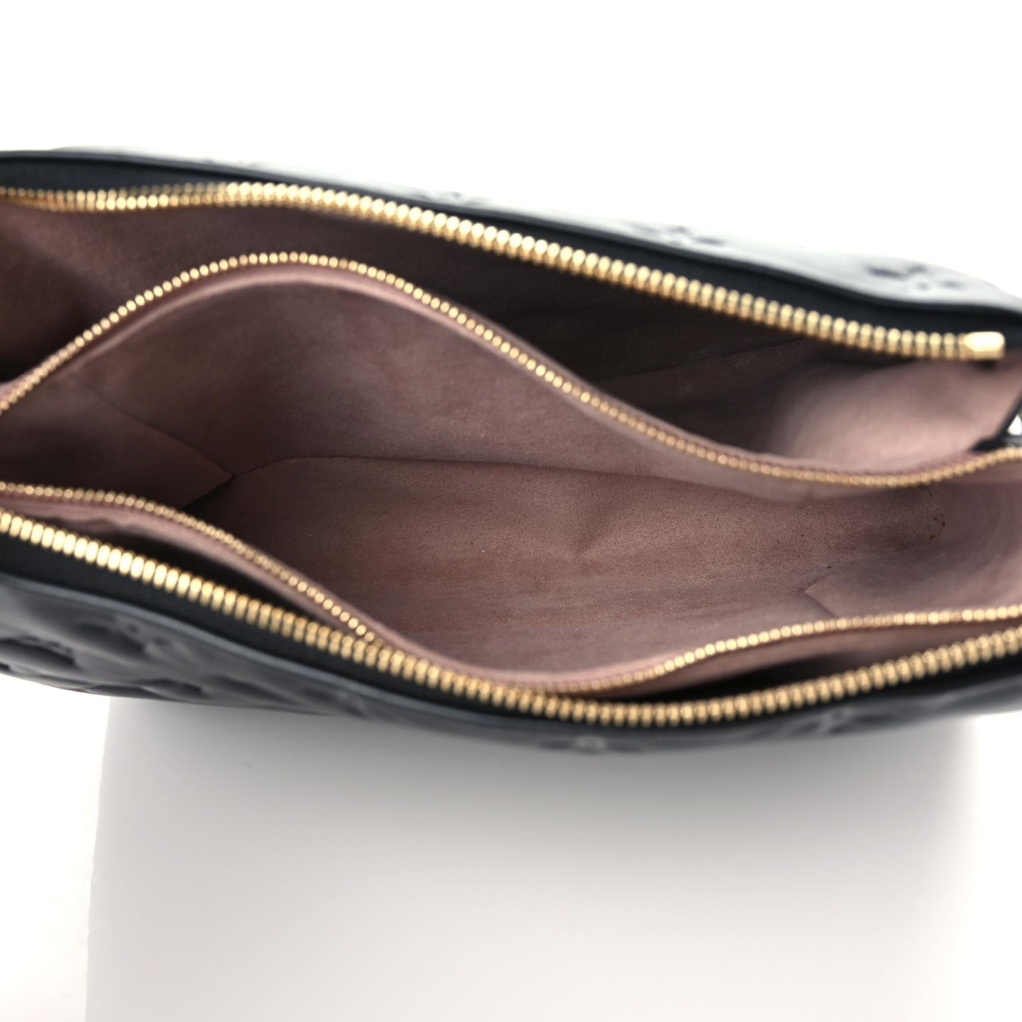 Lambskin Embossed Monogram Coussin PM Black