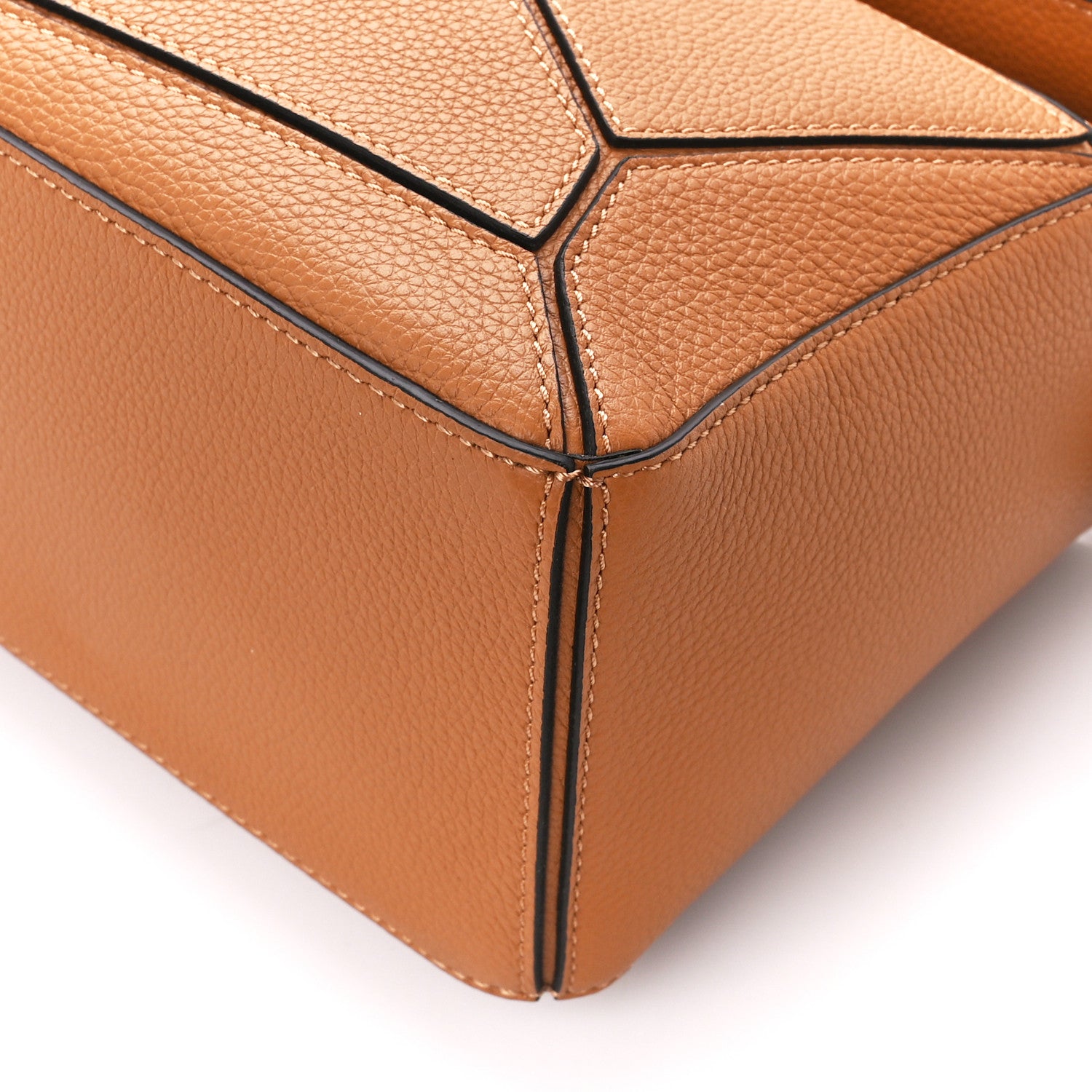 Loewe Grained Calfskin Small Puzzle Bag Tan 20 of 23