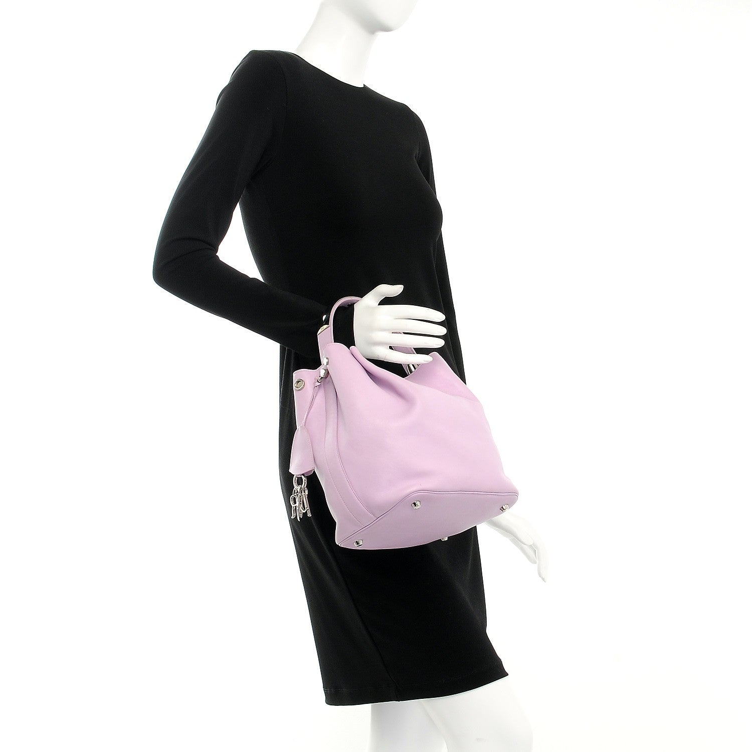 Christian Dior Calfskin Diorific Bucket Bag Pink 3 of 14