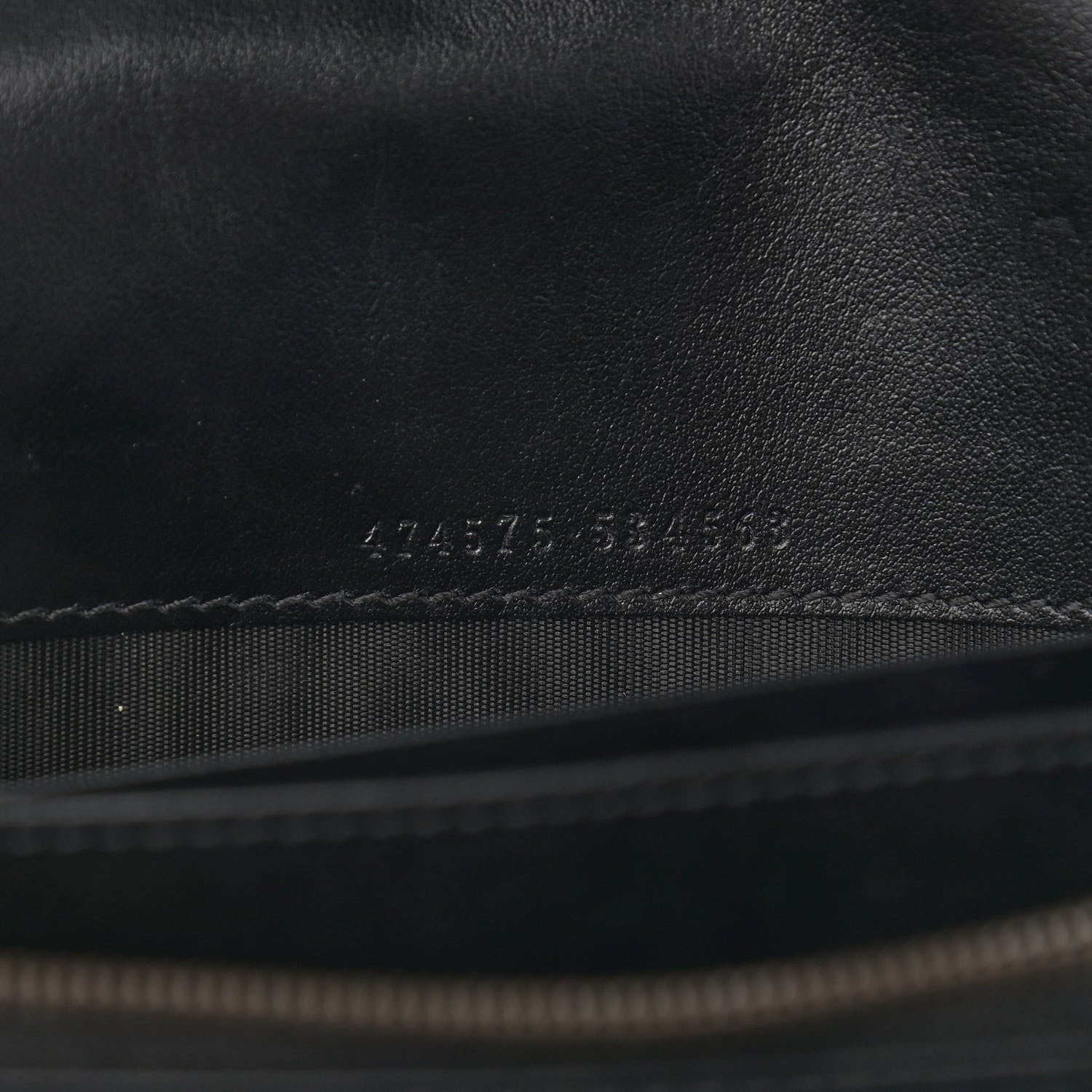 Gucci Calfskin Matelasse GG Marmont Chain Wallet Black 7 of 12
