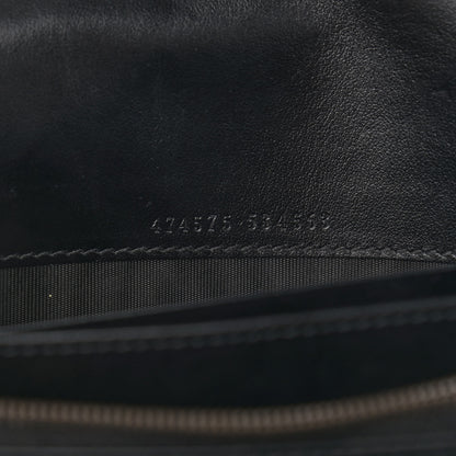 Gucci Calfskin Matelasse GG Marmont Chain Wallet Black 7 of 12