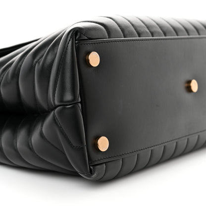 Saint Laurent Calfskin Y Quilted Monogram Large Loulou Chain Satchel Black 9 of 13