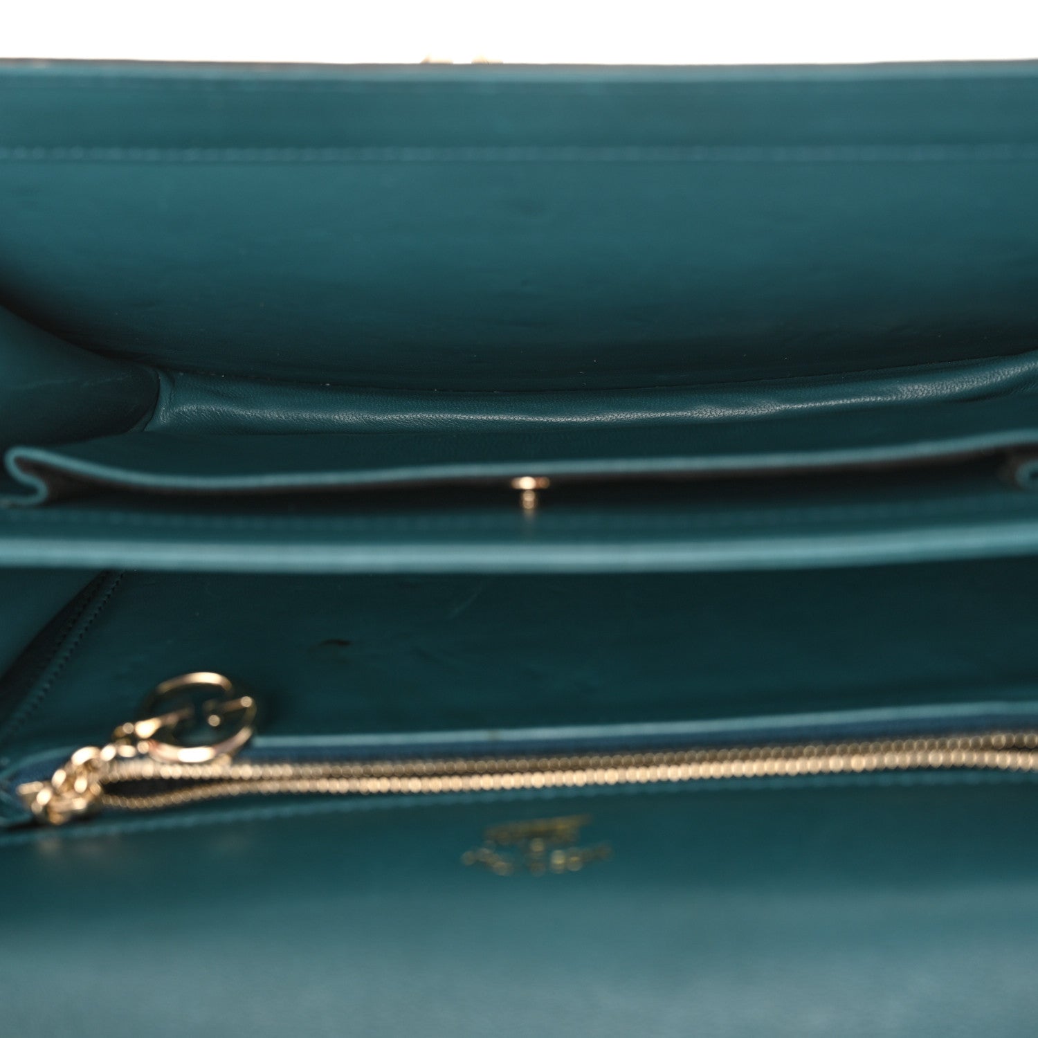Gucci Calfskin Medium 1973 Shoulder Flap Bag Turquoise 6 of 13