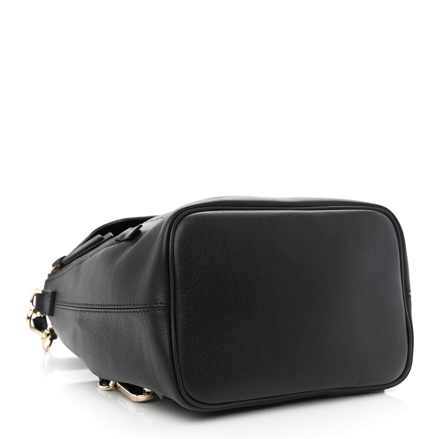 Suede Calfskin Small Faye Backpack Black