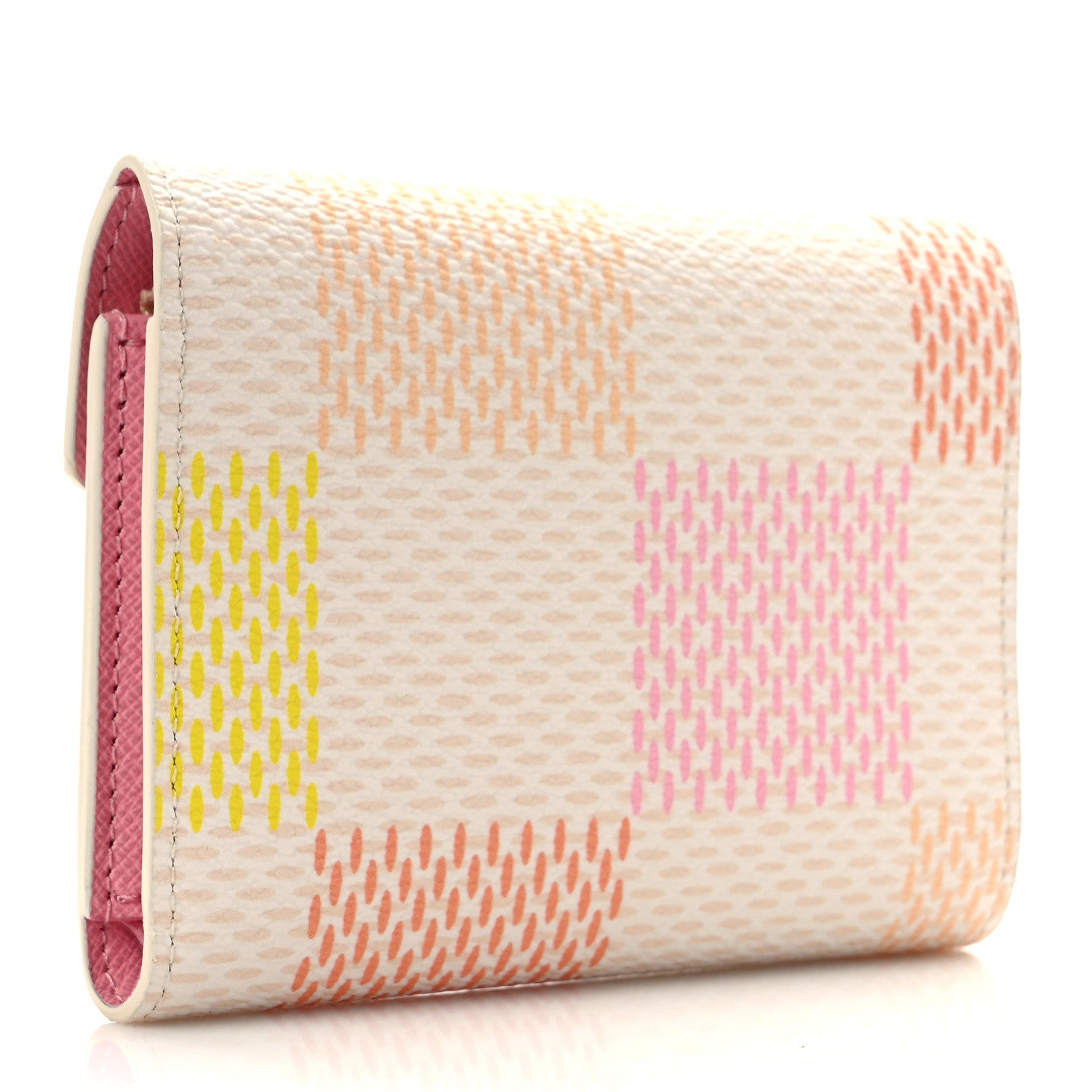 Louis Vuitton Giant Damier Victorine Wallet Peach Pink 3 of 9