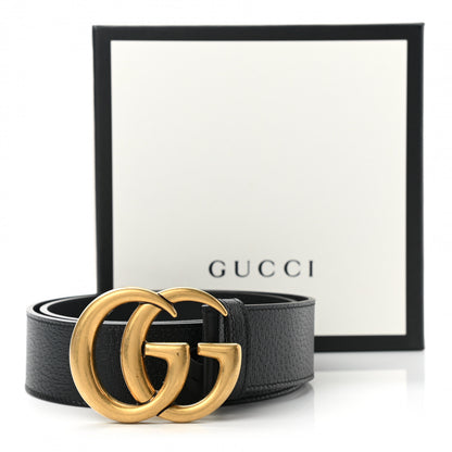 Gucci Textured Calfskin Double G 40mm Belt 80 32 Black 6 of 6