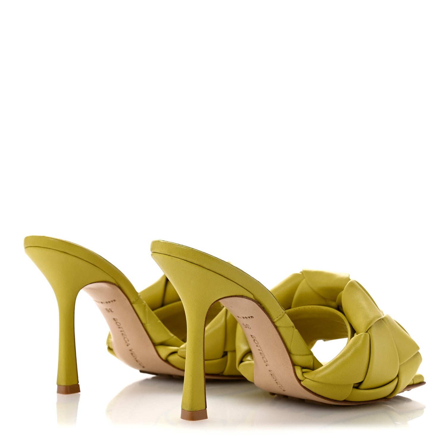 Bottega Veneta Nappa Maxi Intrecciato Lido 90mm Mule Sandals 35 Acid 5 of 9