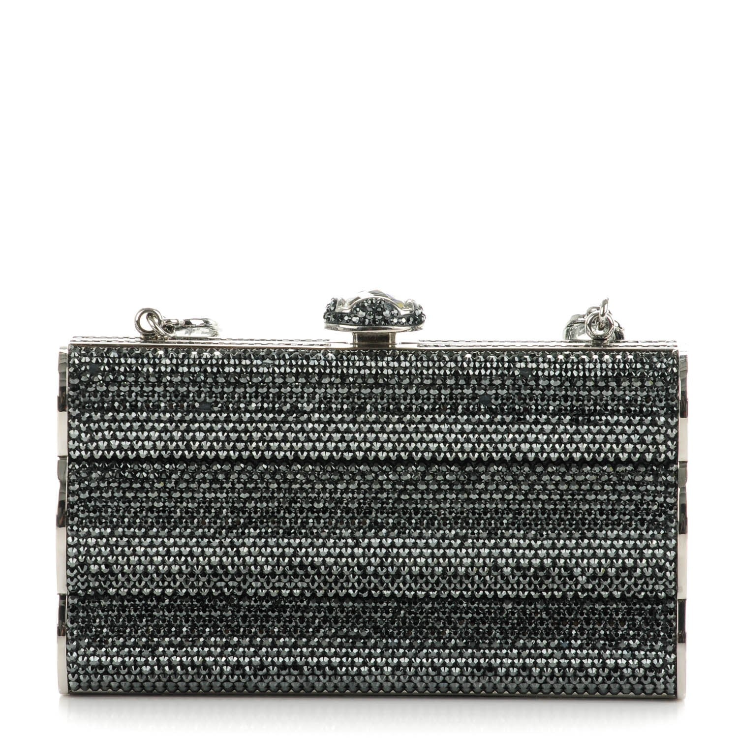 Judith Leiber Swarovski Crystal Clutch Dark Grey 1 of 7