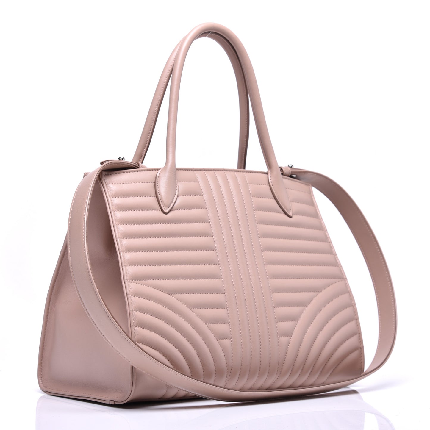 Soft Calfskin Impunture Diagramme Tote Cipria