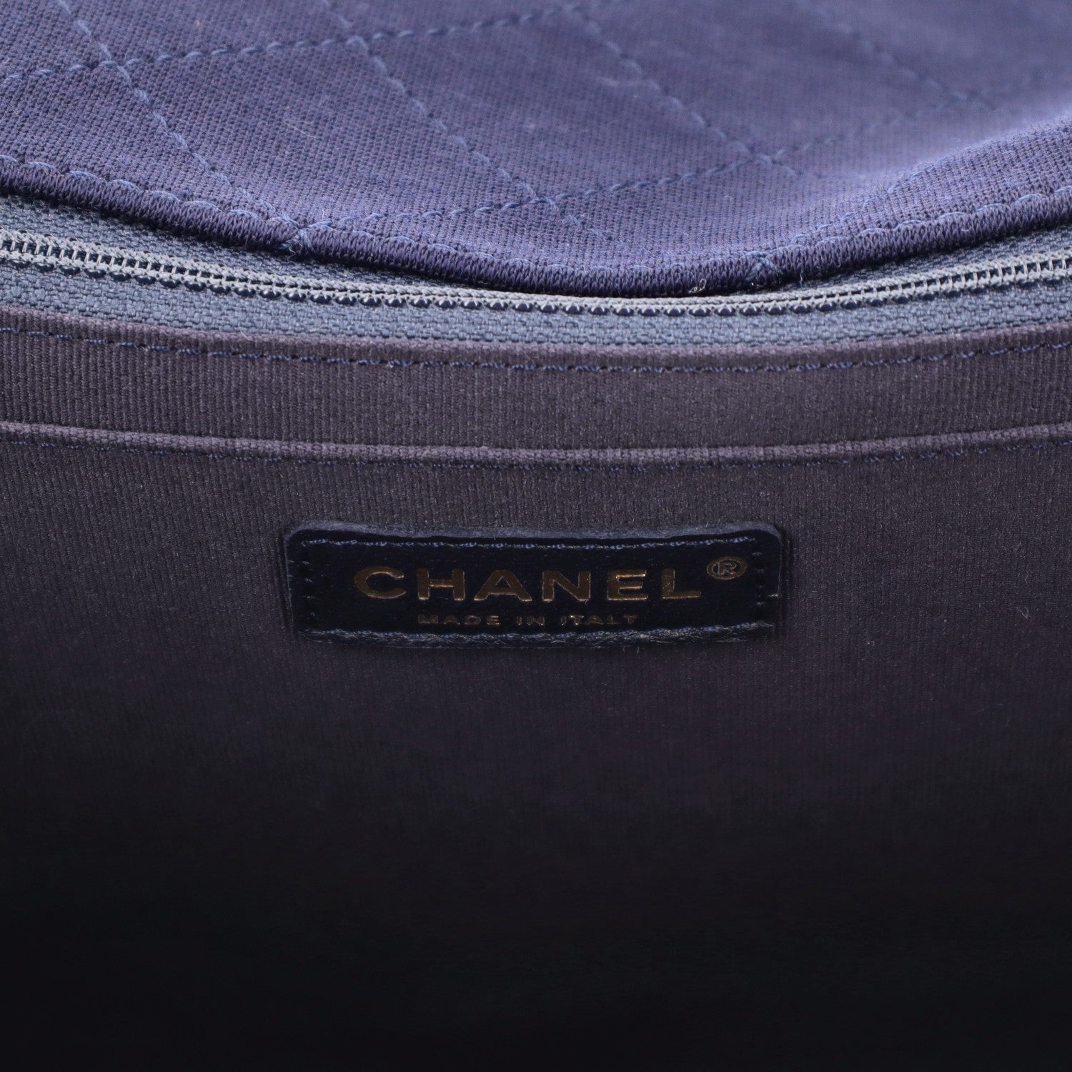 Chanel Jersey Quilted XL Jumbo Flap Navy 7 of 11