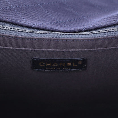 Chanel Jersey Quilted XL Jumbo Flap Navy 7 of 11
